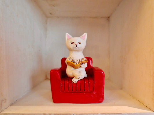 本を読むネコ 〜Animal Book Club〜(受注制作)