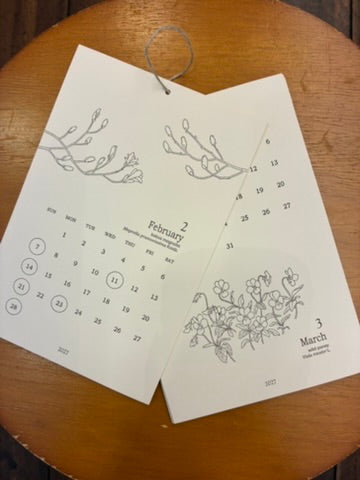 Hutte paper works 2027年レタープレスカレンダー