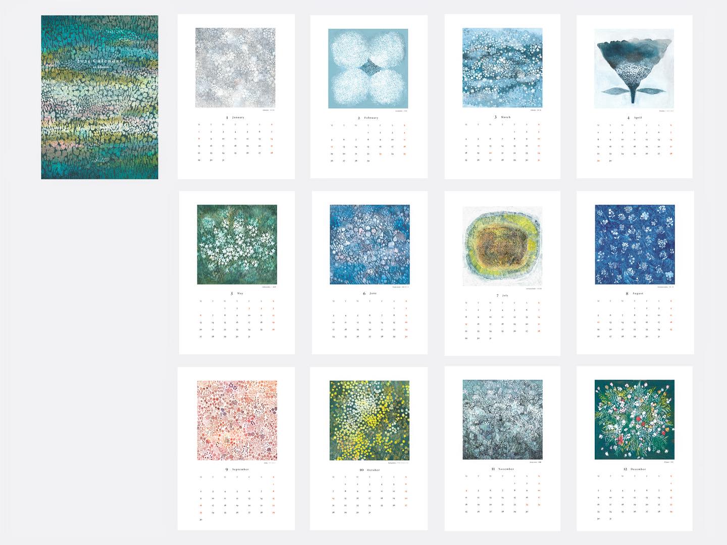 2024 Calendar -in bloom- 星佐和子(arkietti)