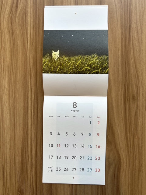 坂本千明　2026カレンダー「ねこのうた」　(吾輩堂オリヂナルカレンダー)